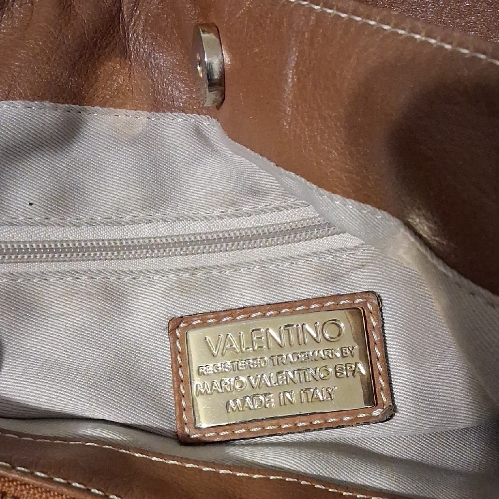 Valentino Brown Leather Shoulder Bag - Picture 4 of 4